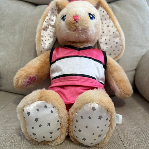 Build A Bear Bunny Cheerleader Plush Toy Pink 18" - Picture 3 of 11